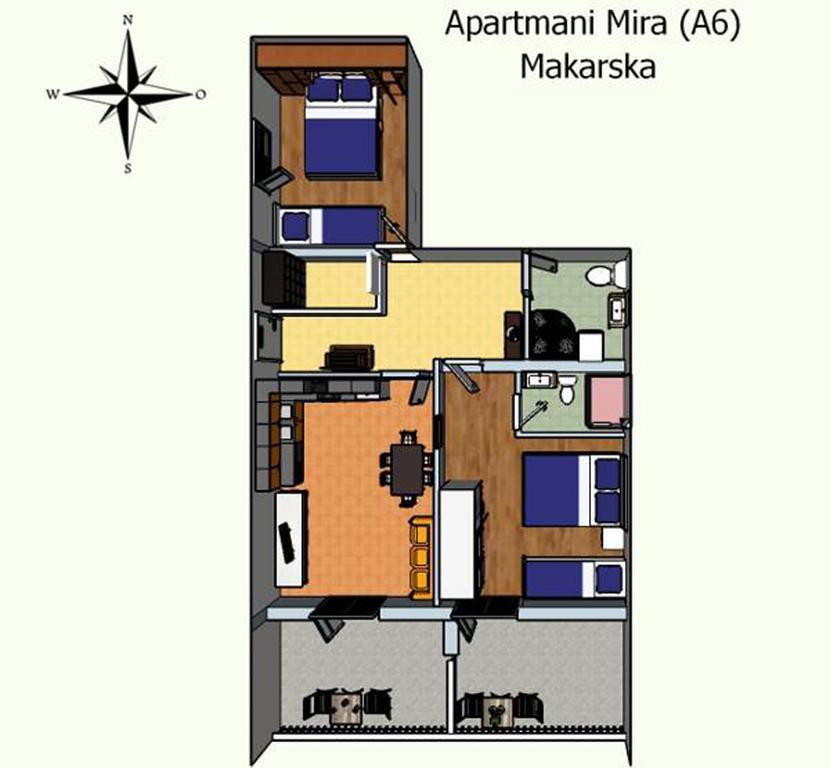 Apartments Mira Makarska Bilik gambar