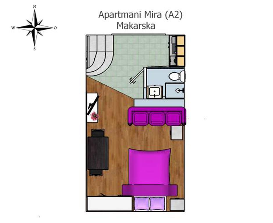 Apartments Mira Makarska Bilik gambar
